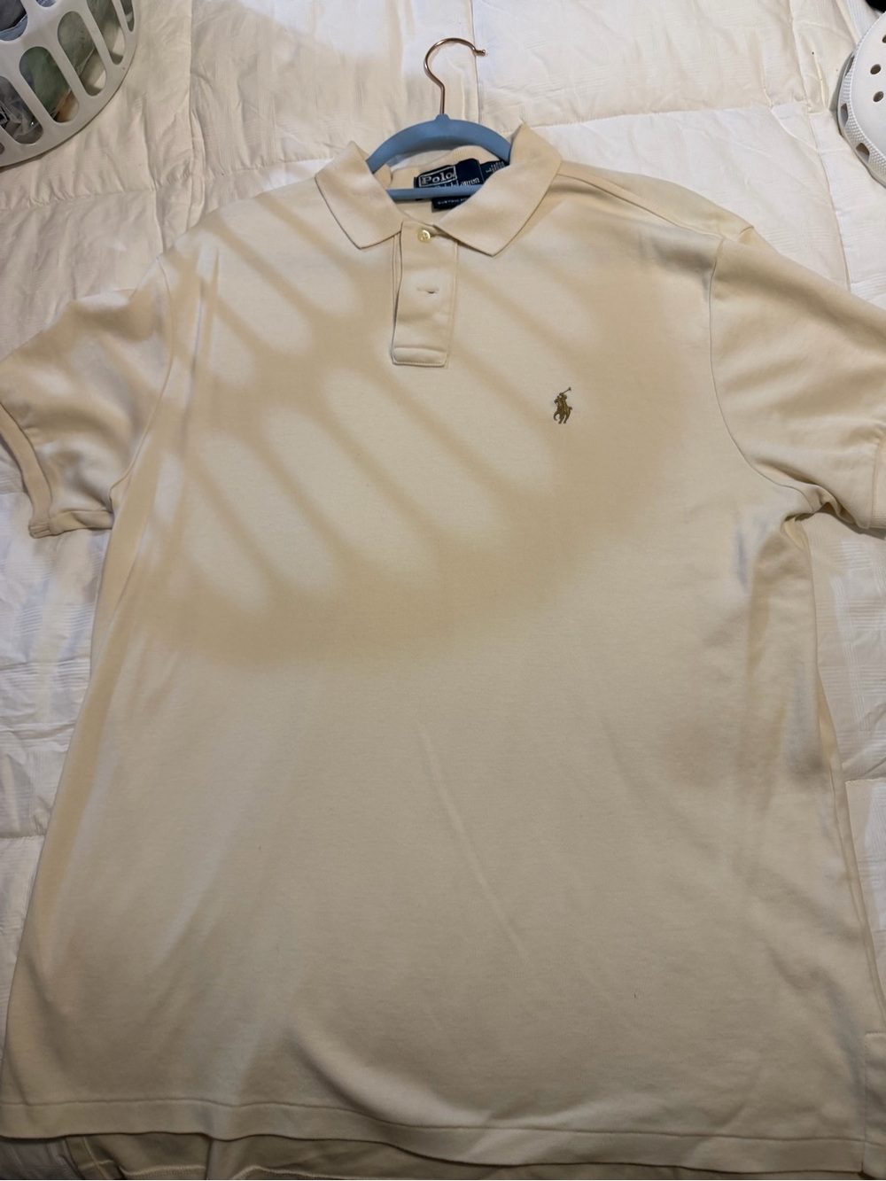 Polo by Ralph Lauren Men's Classic Polo in Cream with Embroidered Pony!